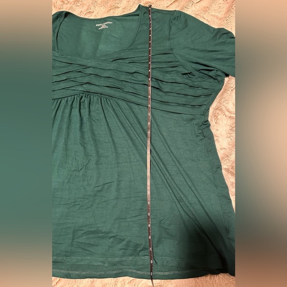 Jessica London Plus Size Stretch Knit Pleated Tunic Size 26 Size 28 - Picture 7 of 9